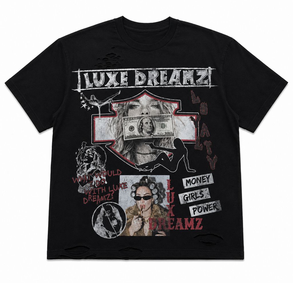 LUXE WHAT WOULD I DO ¿ BLACK TEE