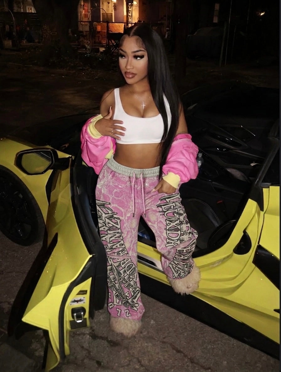 Pink 'Snakeskin' Pants