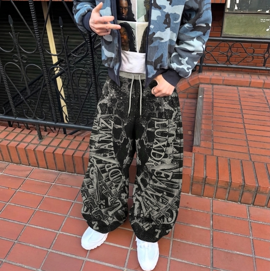 Black 'Snakeskin' Pants