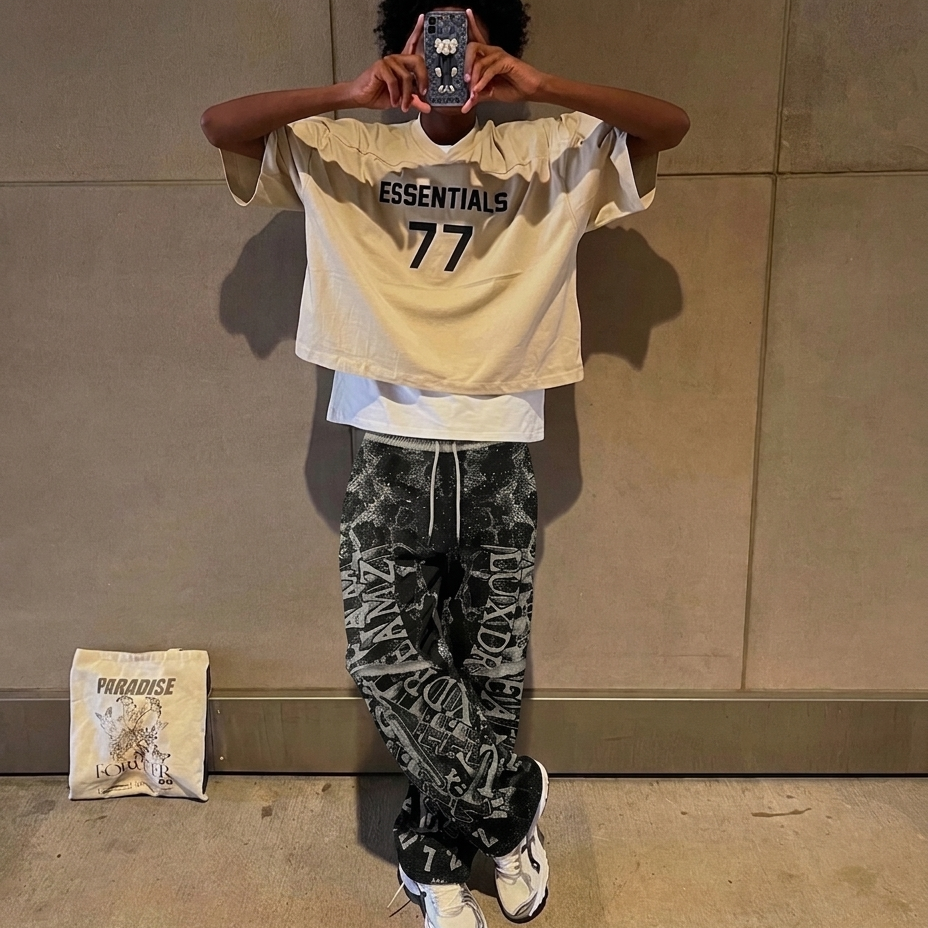 Black 'Snakeskin' Pants