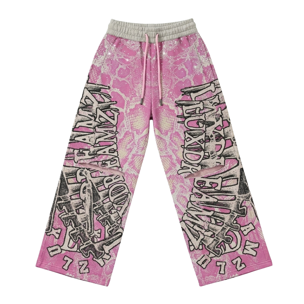 Pink 'Snakeskin' Pants