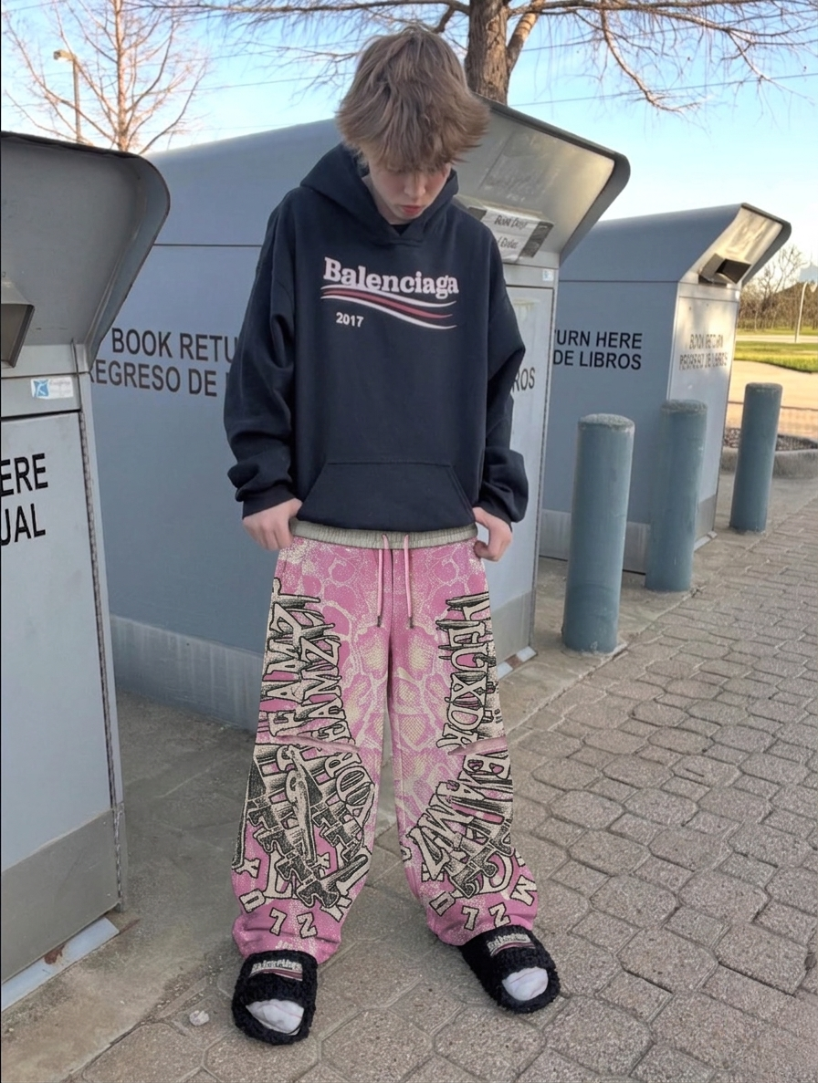 Pink 'Snakeskin' Pants